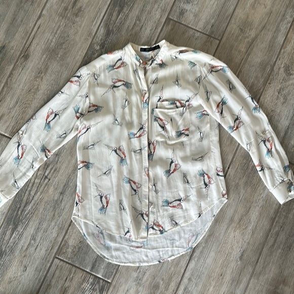 hummingbird blouse zara